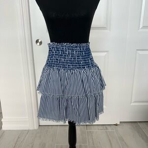 Aerie Blue and White Striped Skirt  - Size XL